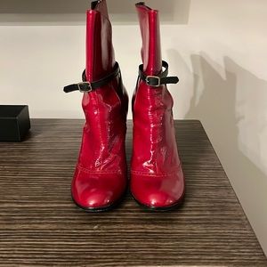 Marc Jacobs Patent red ankle boot